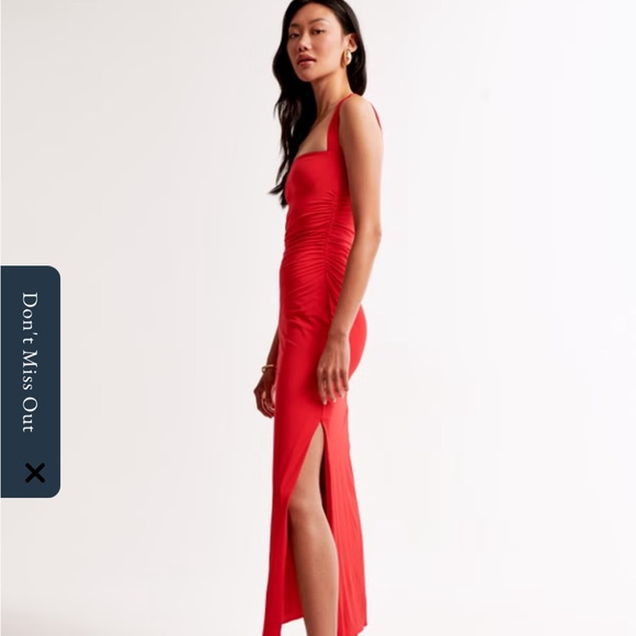 Abercrombie Women’s The A&F Ava Knit Red Maxi Dress - Picture 3 of 5